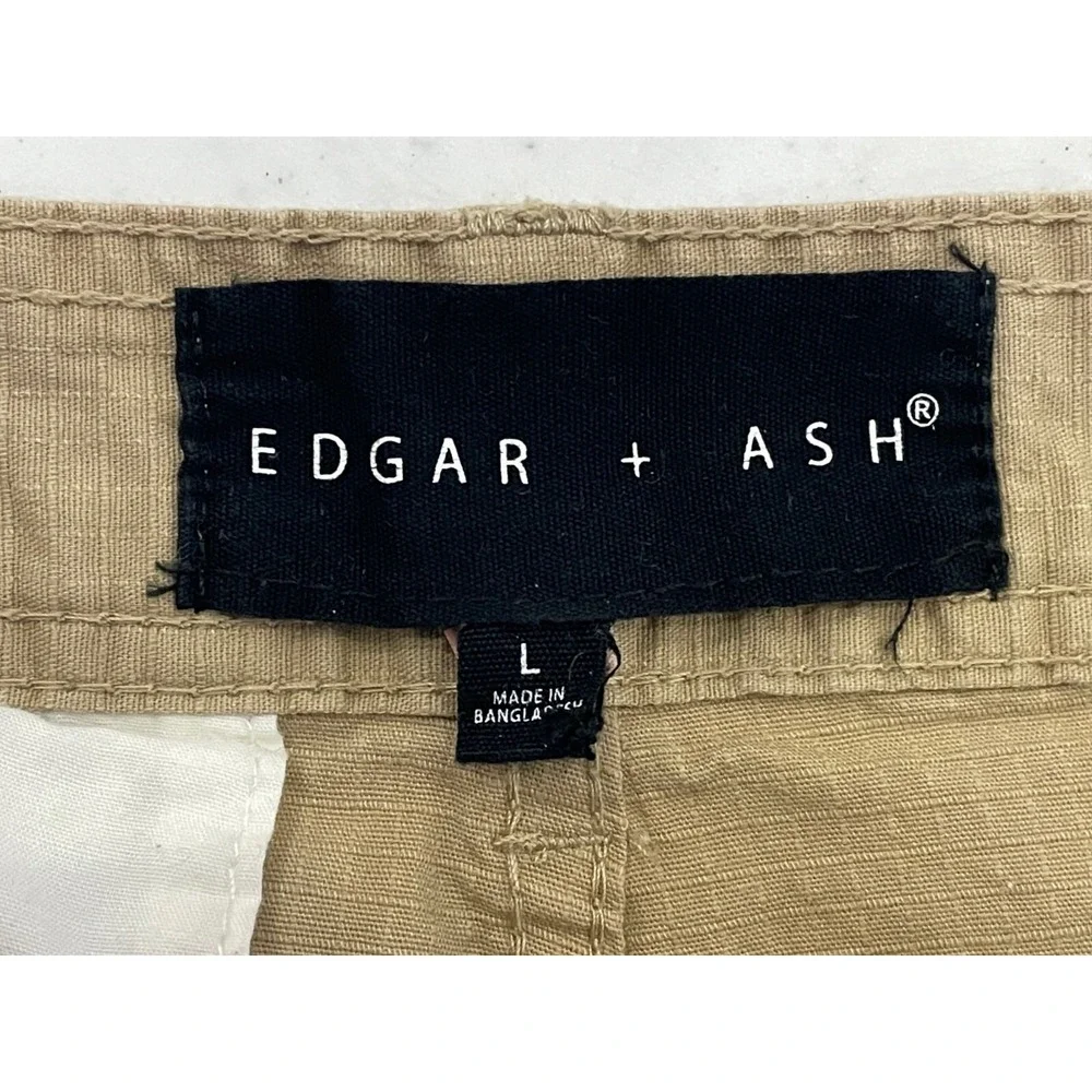 Edgar + Ash Cargo Shorts Ripstop Men's Large Work Flex Beige Outdoors